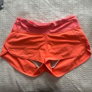 Lululemon salmon pink shorts